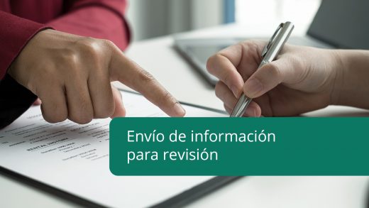 Envío de información para revisión